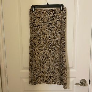 Brandy Melville Midi Cheetah Skirt